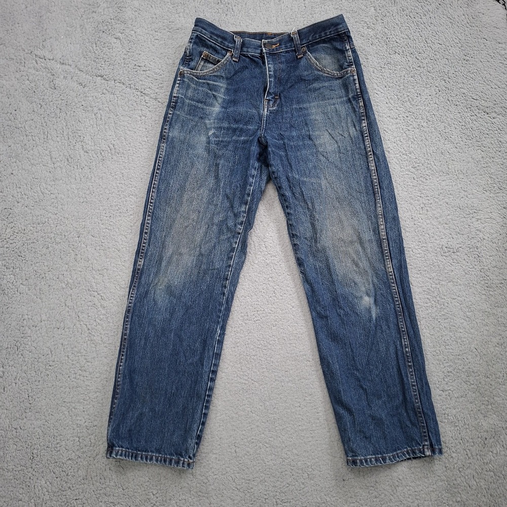 Vintage Dickies Jeans Men's 29x29 Blue Sun Faded Whisker Distressed y2k Jeans